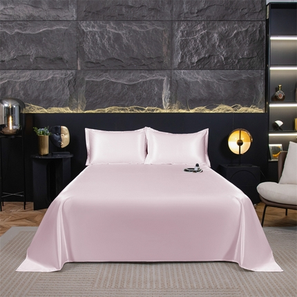 梦舒羽 2025新款防水冰丝纯色床单凉爽柔顺宿舍双人床单 防水冰丝床单-淡雅玉