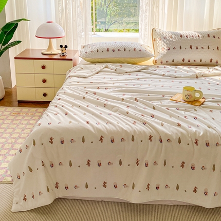 91家纺网 家纺一手货源 找家纺 （总）邵依家纺 2025新款A类凉感丝夏凉被空调被印花夏被