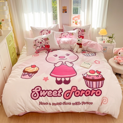 孩子王家纺2025新款三丽鸥系列全棉活性大版印花卡通学生宿舍四件套（第三批花型） 露比