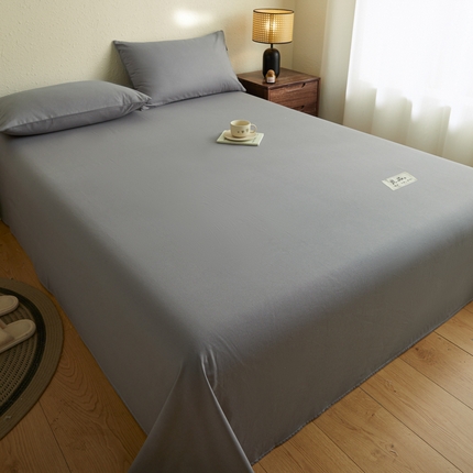 91家纺网 家纺一手货源 找家纺 （总）鑫钰2025新款纯棉全棉老粗布床单--LP纯色系列