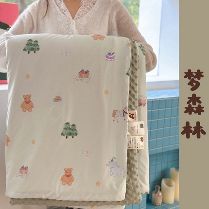 91家纺网 家纺一手货源 找家纺 （总）暖生活 2025新款牛奶针织棉豆豆夏被