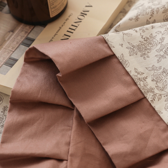 91家纺网 家纺一手货源 找家纺 简宜2025新款荷叶双层纯棉边四件套 素雅芳菲-荷叶边