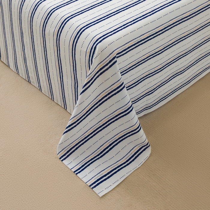 91家纺网 家纺一手货源 找家纺 鑫钰2025新款纯棉全棉老粗布床单--北欧风 胡里奥（兰）