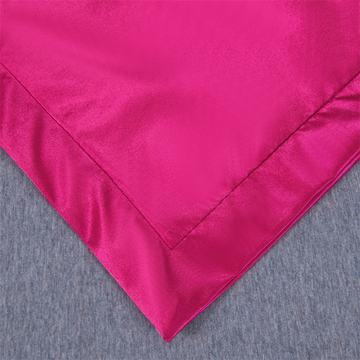 91家纺网 家纺一手货源 找家纺 梦舒羽2025新款防水冰丝纯色双人枕套情侣1.8m枕芯套内胆套 防水冰丝双人枕套-玫红色