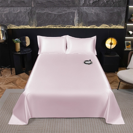 91家纺网 家纺一手货源 找家纺 （总）圣比熊2025新款防水纯色冰丝床单凉爽柔顺宿舍双人床单
