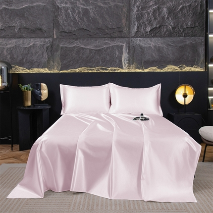 91家纺网 家纺一手货源 找家纺 （总）梦舒羽 2025新款防水冰丝纯色床单凉爽柔顺宿舍双人床单