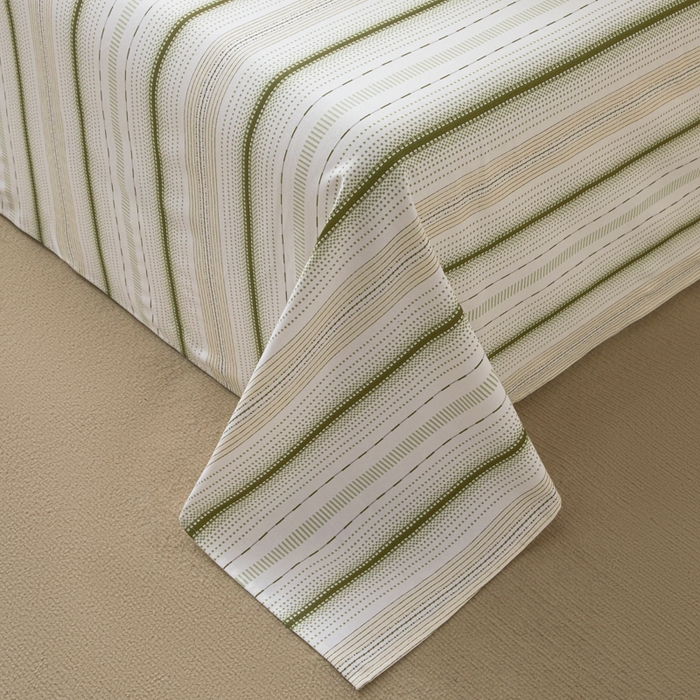 91家纺网 家纺一手货源 找家纺 鑫钰2025新款纯棉全棉老粗布床单--北欧风 莫奈（绿）