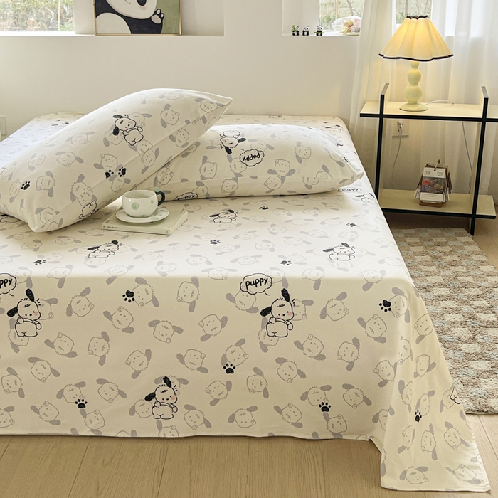 91家纺网 家纺一手货源 找家纺 鑫钰 2025新款纯棉老粗布单床单-卡通系列 哈尼