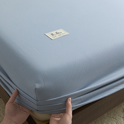 91家纺网 家纺一手货源 找家纺 （总）鑫钰2025新款纯棉全棉老粗布床笠--LP纯色系列