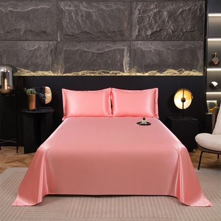 91家纺网 家纺一手货源 找家纺 （总）梦舒羽 2025新款防水冰丝纯色床单凉爽柔顺宿舍双人床单