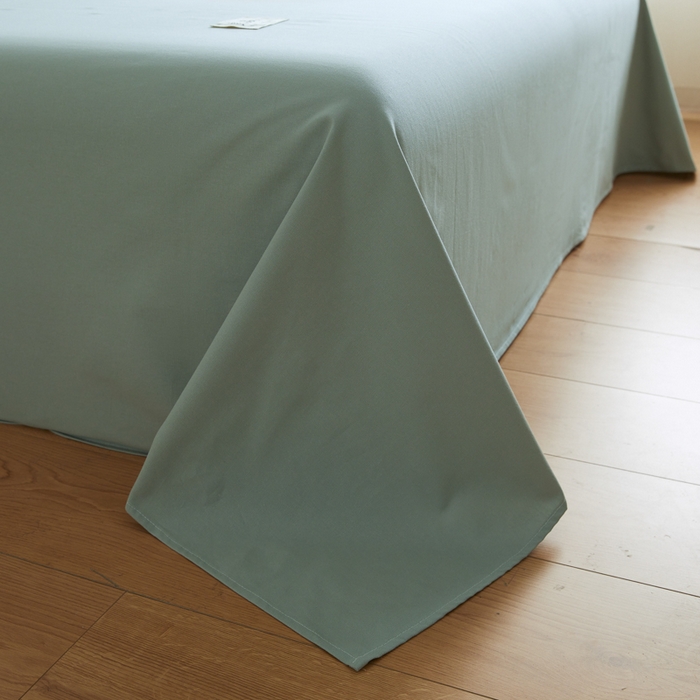 91家纺网 家纺一手货源 找家纺 鑫钰2025新款纯棉全棉老粗布床单--LP纯色系列 川青