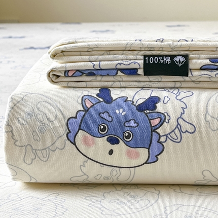 91家纺网 家纺一手货源 找家纺 （总）鑫钰 2025新款纯棉老粗布单床单-卡通系列