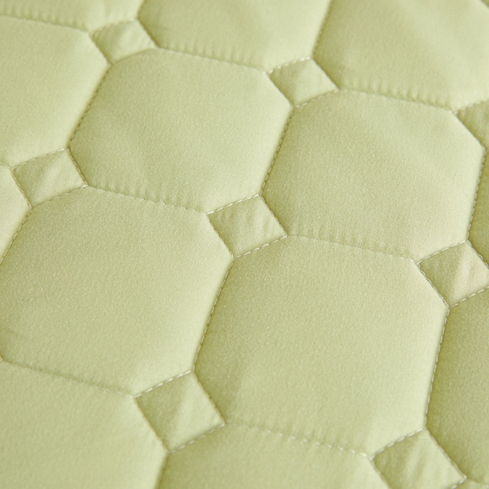 91家纺网 家纺一手货源 找家纺 鑫钰2025新款防水加厚夹棉原棉床笠防滑隔脏床垫套保护罩 简格-抹茶绿