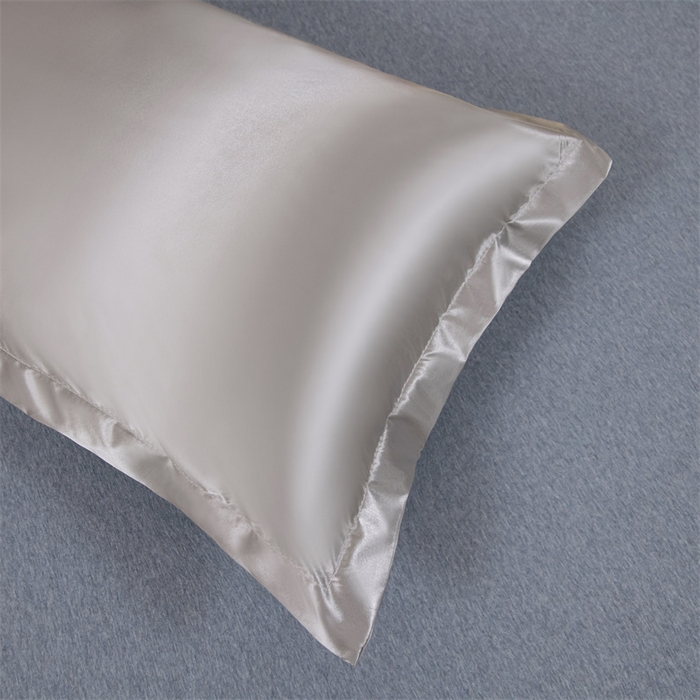 91家纺网 家纺一手货源 找家纺 圣比熊2025新款防水冰丝纯色双人枕套情侣1.8m枕芯套内胆套 防水款-典雅灰