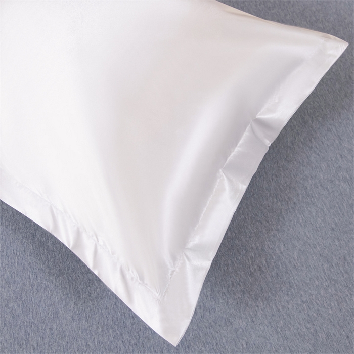 91家纺网 家纺一手货源 找家纺 梦舒羽2025新款防水冰丝纯色双人枕套情侣1.8m枕芯套内胆套 防水冰丝双人枕套-光洁白