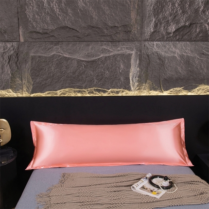91家纺网 家纺一手货源 找家纺 梦舒羽2025新款防水冰丝纯色双人枕套情侣1.8m枕芯套内胆套 防水冰丝双人枕套-玉色