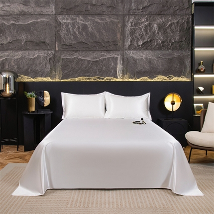 91家纺网 家纺一手货源 找家纺 （总）圣比熊2025新款防水纯色冰丝床单凉爽柔顺宿舍双人床单