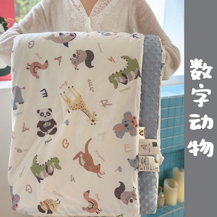 91家纺网 家纺一手货源 找家纺 暖生活 2025新款牛奶针织棉豆豆夏被 数字动物