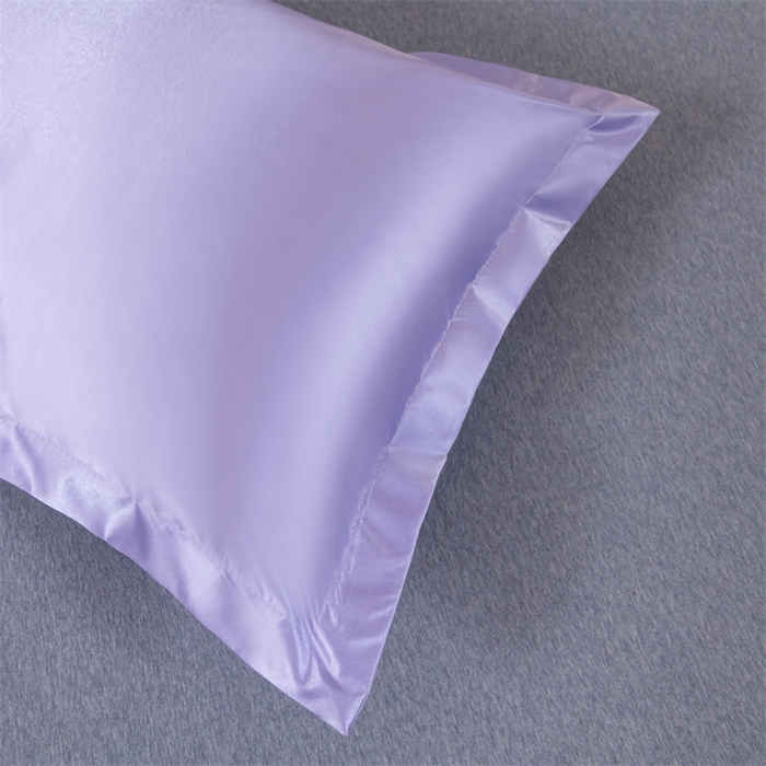 91家纺网 家纺一手货源 找家纺 梦舒羽2025新款防水冰丝纯色双人枕套情侣1.8m枕芯套内胆套 防水冰丝双人枕套-雪青色