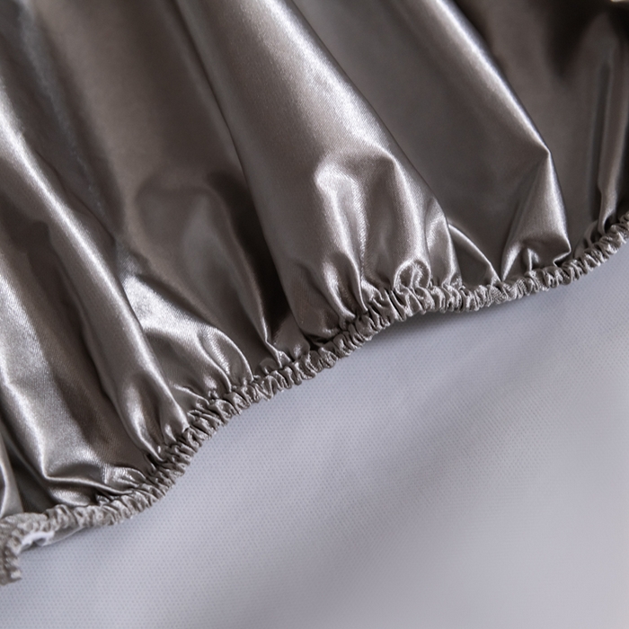 91家纺网 家纺一手货源 找家纺 梦舒羽2025新款防水冰丝纯色床笠凉爽柔顺床垫保护罩 防水冰丝床笠-典雅灰