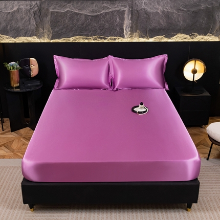 梦舒羽2025新款防水冰丝纯色床笠凉爽柔顺床垫保护罩 防水冰丝床笠-豆沙色