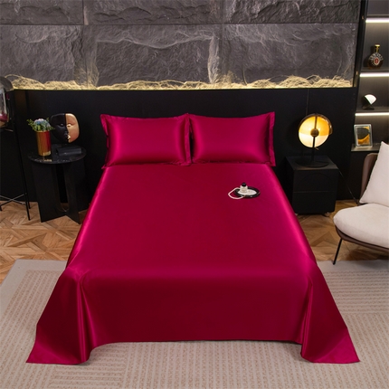 91家纺网 家纺一手货源 找家纺 （总）圣比熊2025新款防水纯色冰丝床单凉爽柔顺宿舍双人床单