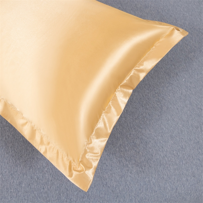 91家纺网 家纺一手货源 找家纺 梦舒羽2025新款防水冰丝纯色双人枕套情侣1.8m枕芯套内胆套 防水冰丝双人枕套-金驼色