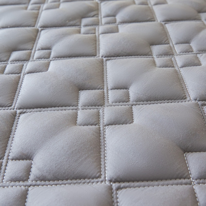 91家纺网 家纺一手货源 找家纺 鑫钰2025新款纯棉全棉六面全包床笠 四方格-全包床笠-灰色