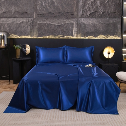 91家纺网 家纺一手货源 找家纺 （总）梦舒羽 2025新款防水冰丝纯色床单凉爽柔顺宿舍双人床单