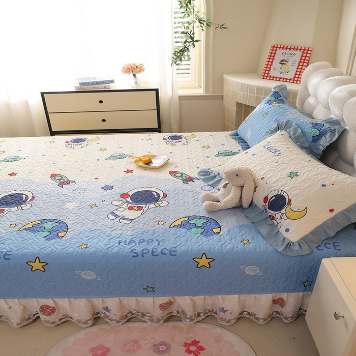 91家纺网 家纺一手货源 找家纺 美达家纺2025新款全棉夹棉榻榻米 太空卫士