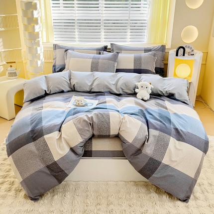 91家纺网 家纺一手货源 找家纺 （总1）安逸家纺 12868 新款全棉床笠四件套床罩学生纯棉床笠款三件套