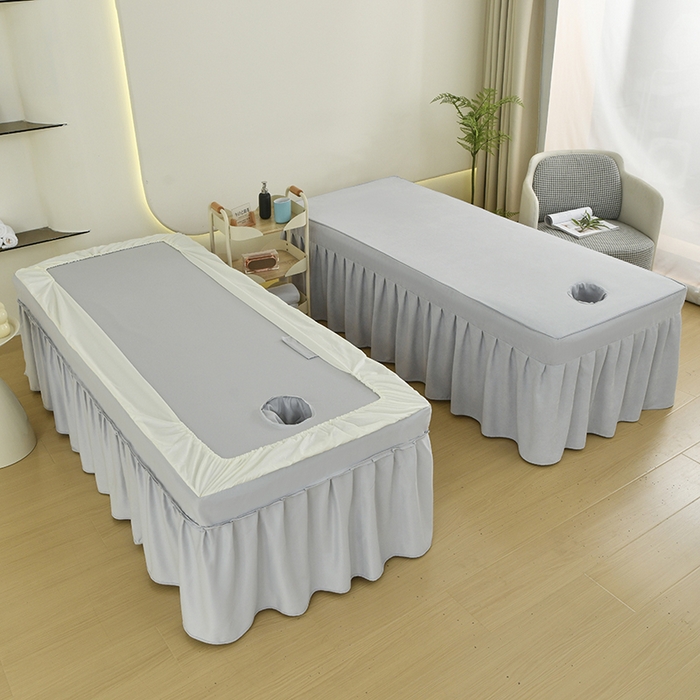 91家纺网 家纺一手货源 找家纺 （总）不打烊家纺 2025新款贡棉美 容床罩印花款-花千城（支持logo定制）