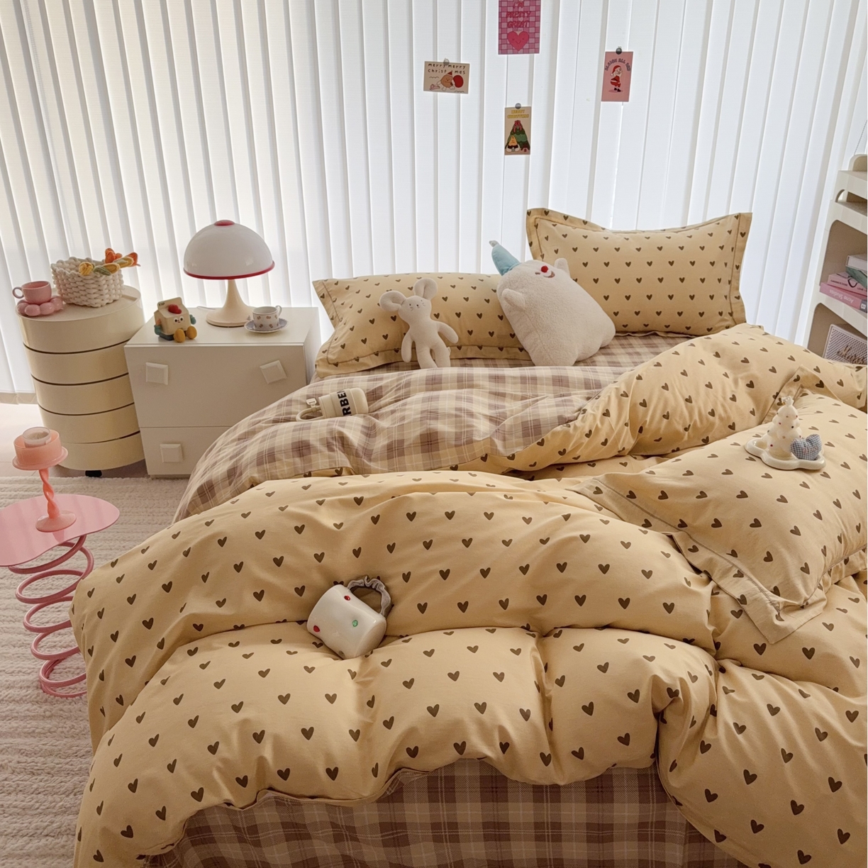 91家纺网 家纺一手货源 找家纺 于果 2025新款全棉13370四件套 满心欢喜