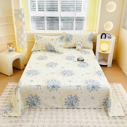 91家纺网 家纺一手货源 找家纺 （总1）安逸家纺 12868 新款全棉床单学生宿舍纯棉单床单