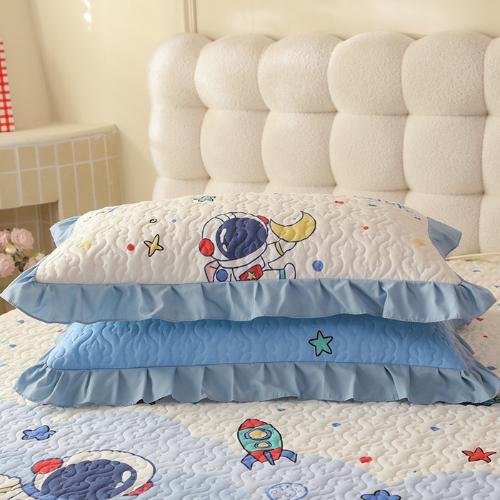 91家纺网 家纺一手货源 找家纺 （总）美达家纺2025新款全棉蕾丝边单床盖