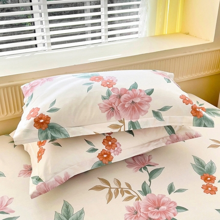 91家纺网 家纺一手货源 找家纺 （总1）安逸家纺 12868 新款全棉枕套学生纯棉单枕套48x74一对