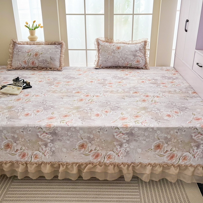 91家纺网 家纺一手货源 找家纺 手艺人家纺 2025新款精美蕾丝花边款夹棉绗缝炕盖榻榻米炕垫防滑炕垫炕盖榻榻米炕垫榻榻米垫床盖榻榻米炕盖炕垫KH01-KH27 KH05