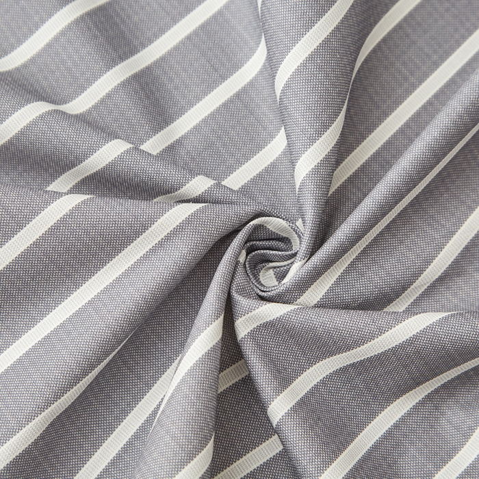 91家纺网 家纺一手货源 找家纺 慕梵家居 2025新款全棉老粗布床笠系列 全棉老粗布-宽条灰