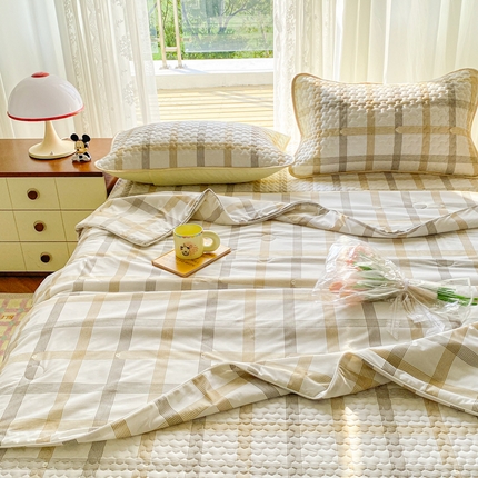 91家纺网 家纺一手货源 找家纺 （总）邵依家纺 2025新款A类凉感丝夏凉被印花夏被四件套空调被