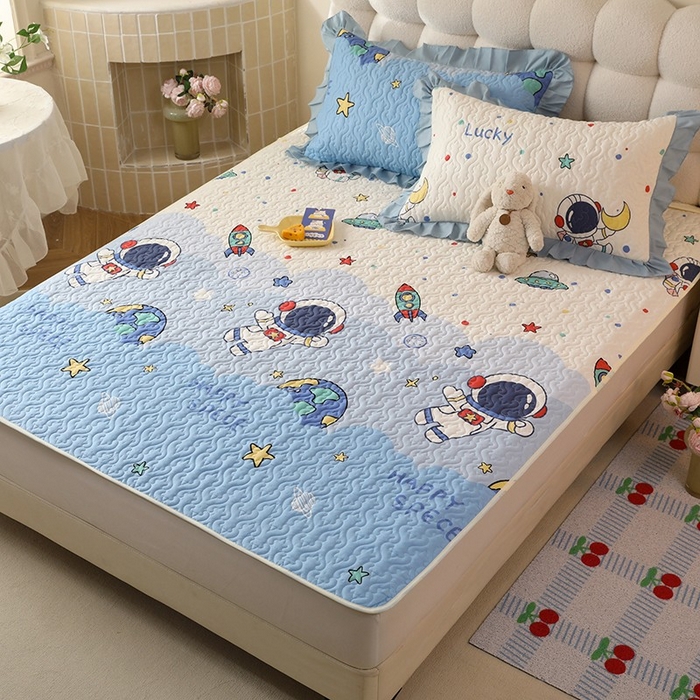 91家纺网 家纺一手货源 找家纺 美达家纺2025新款全棉夹棉床垫 太空卫士