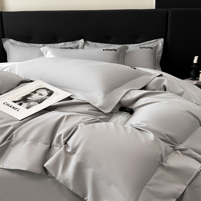 91家纺网 家纺一手货源 找家纺 新方向2025新款全棉长绒棉刺绣四件套-前程似锦 前程似锦-爵士灰