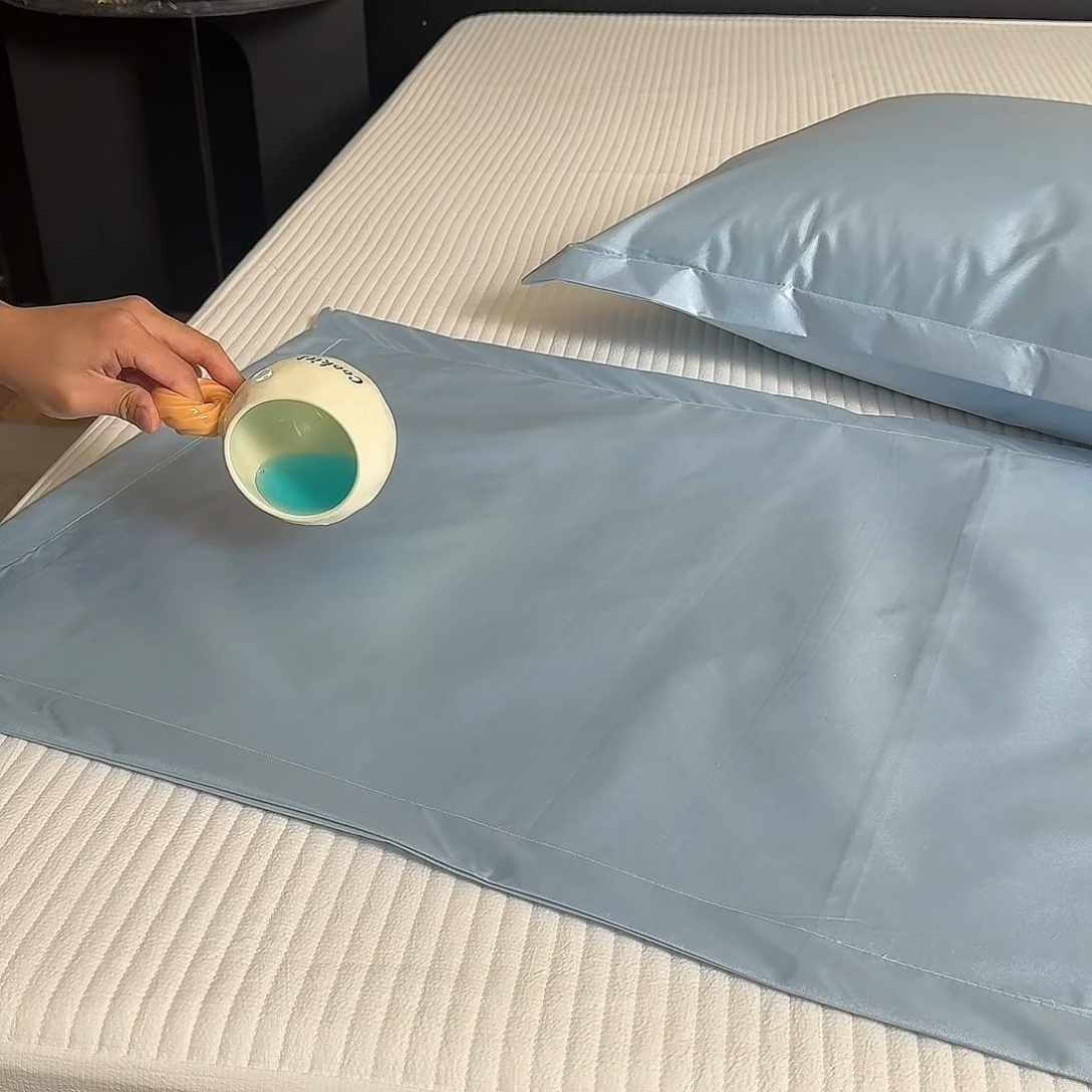 91家纺网 家纺一手货源 找家纺 （总）梦舒羽2025新款防水冰丝纯色单人枕套宿舍枕芯套内胆套