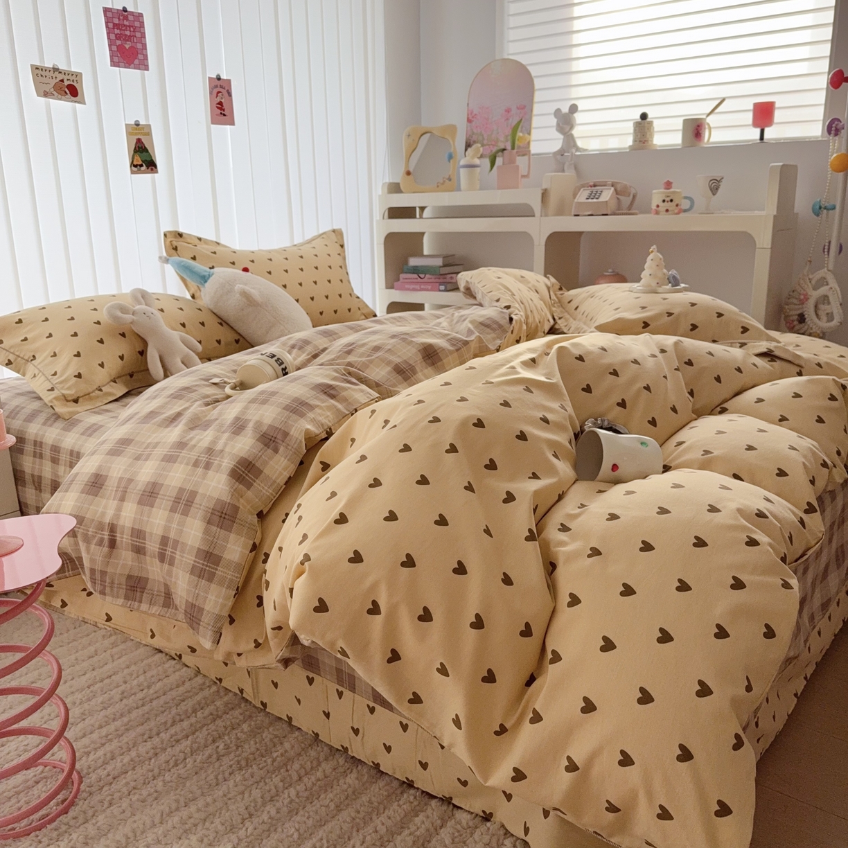 91家纺网 家纺一手货源 找家纺 于果 2025新款全棉13370四件套 满心欢喜