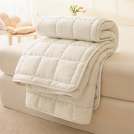 予梦 2025新款A类亲肤磨毛床护垫铺床褥子夹棉床垫 云朵白