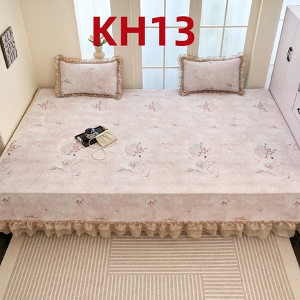 手艺人家纺 2025新款精美蕾丝花边款夹棉绗缝炕盖榻榻米炕垫防滑炕垫炕盖榻榻米炕垫榻榻米垫床盖榻榻米炕盖炕垫KH01-KH27 KH13