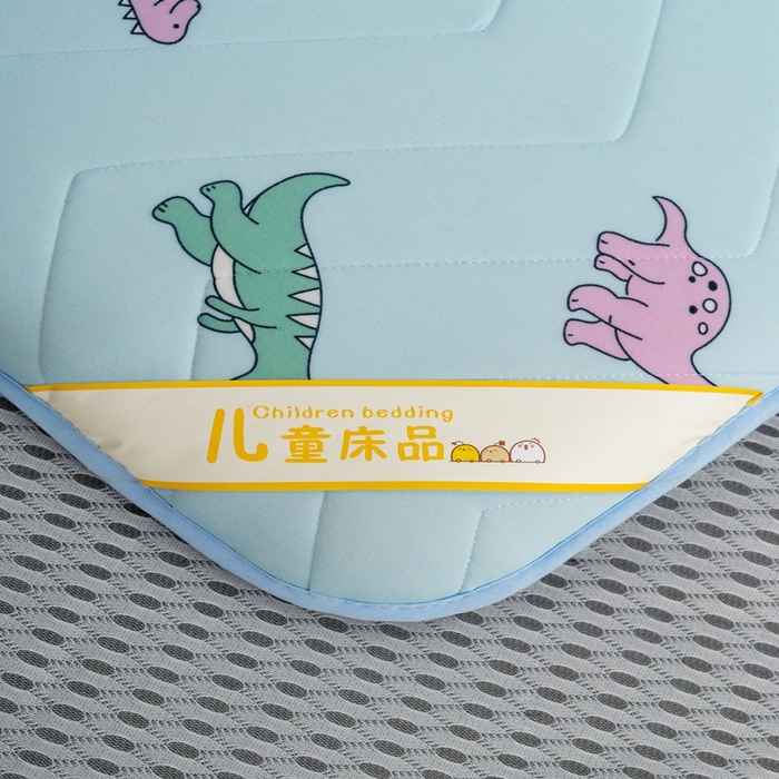 91家纺网 家纺一手货源 找家纺 嗨生活2025新款加厚A类针织面料乳胶床垫幼儿园儿童床垫 皇冠恐龙