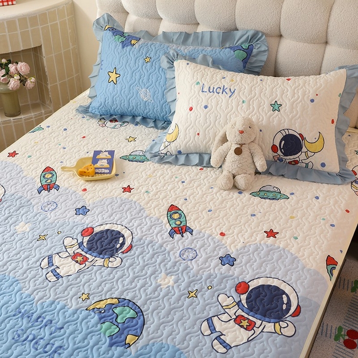 91家纺网 家纺一手货源 找家纺 美达家纺2025新款全棉夹棉床垫 太空卫士