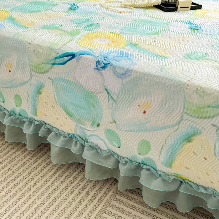 91家纺网 家纺一手货源 找家纺 手艺人家纺 2025新款精美蕾丝花边款夹棉绗缝炕盖榻榻米炕垫防滑炕垫炕盖榻榻米炕垫榻榻米垫床盖榻榻米炕盖炕垫KH01-KH27 KH09