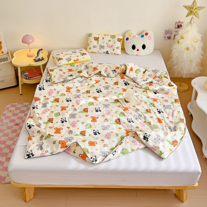 91家纺网 家纺一手货源 找家纺 十九色 2025新款全棉13372ins儿童夏被 考拉