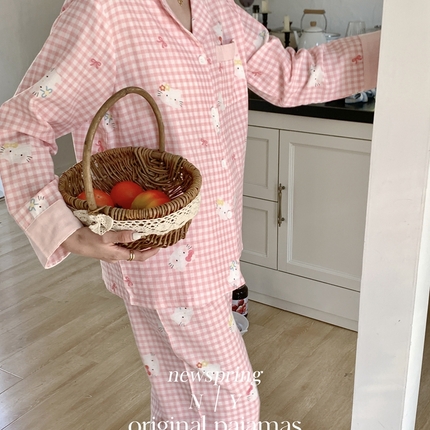 纽约生活 2025新款有氧双层纱 粉格kitty